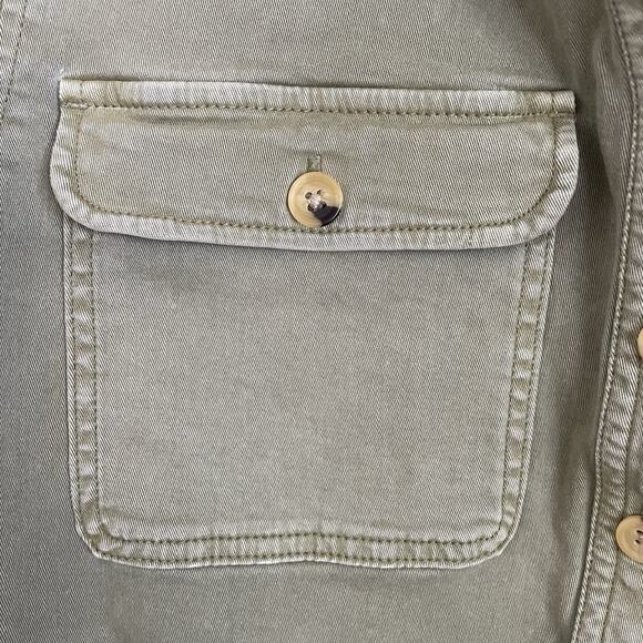 Vineyard Vines Dress Women Size 10 Green Denim A-Line Shirtdress Pockets - Picture 3 of 9